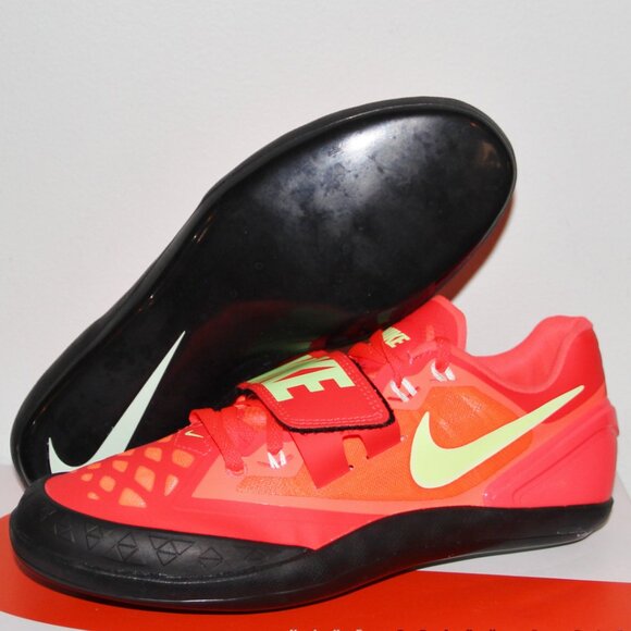 Nike Zoom Rotational 6 Throwing Shoes Mens 6 6.5 Bright Crimson Lime - Picture 1 of 8